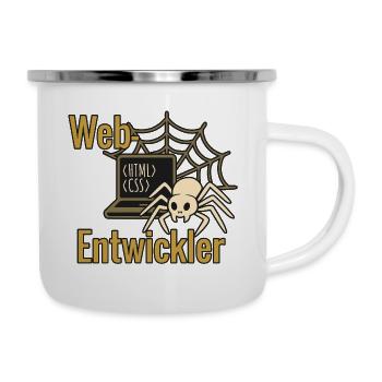 Web-Entwickler - Halloween 2025 - Emaille-Tasse - Weiß - Rechts