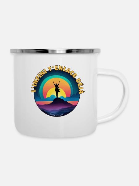 Unendlichkeit umarmt dich bereits - Emaille-Tasse - Weiß