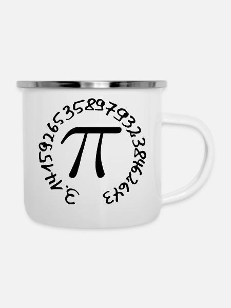 Pi - Emaille-Tasse - Weiß