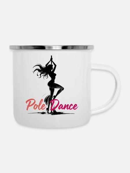 Pole Dance Poledancerin ästhetisch Geschenk - Emaille-Tasse - Weiß