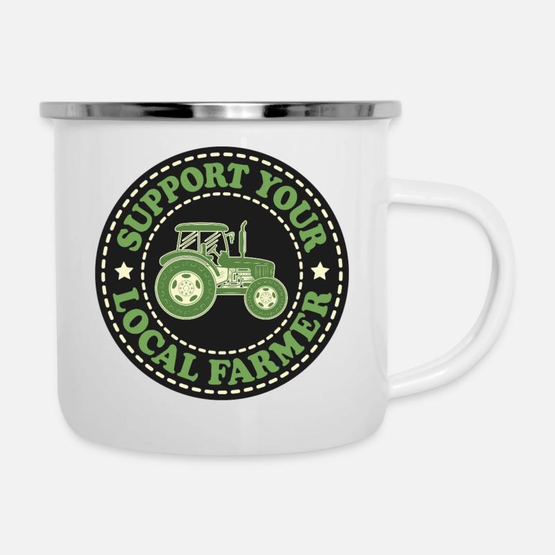 Support Your Local Farmer - Camper Mug - white