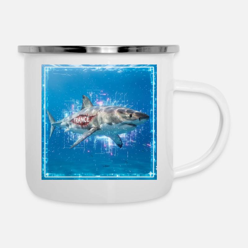 Requin de Transe - Tasse émaillée - blanc