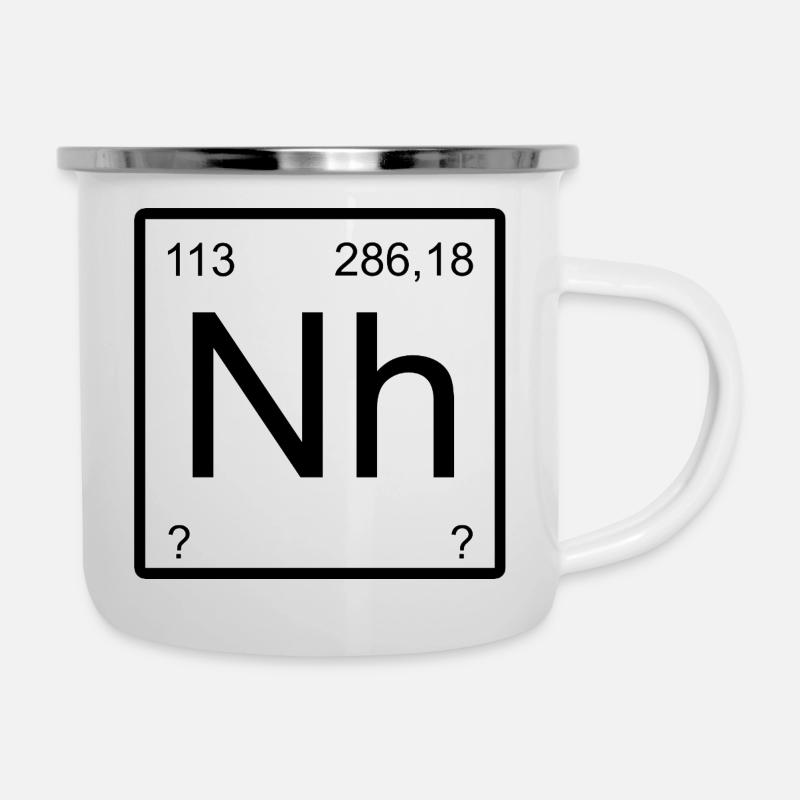 Quadrant du symbole du nihonium - Tasse émaillée - blanc