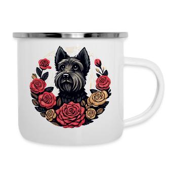 Terrier Rose Circle - Camper Mug - white - Right