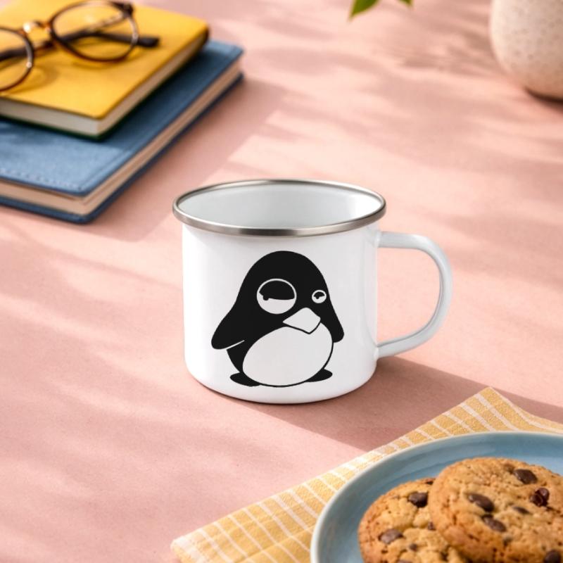 Grumpy Tux – Drôle de Penguin Linux pour les geeks Tasse émaillée