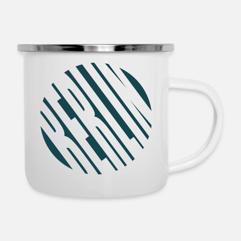 Berlin Strip Circle - Camper Mug - white