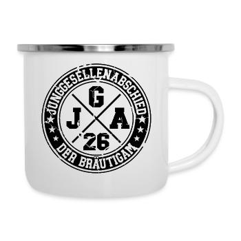 Enterrement de vie de garçon Le Marié 2026 - Tasse émaillée - blanc - Droite