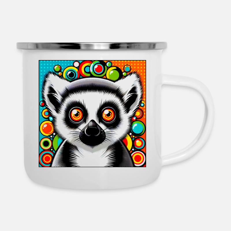 Lemur - Camper Mug - white