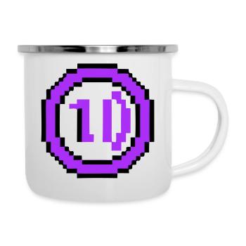 Arcade Münze 10 Jahre Jubiläum - Emaille-Tasse - Weiß - Rechts