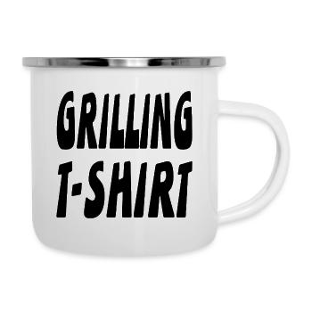 Griller - Tasse émaillée - blanc - Droite