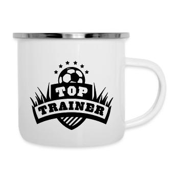 Top Trainer - Emaille-Tasse - Weiß - Rechts