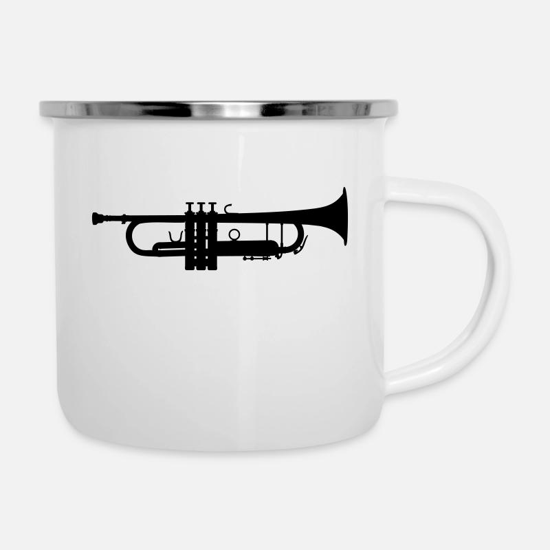 Trompette - Tasse émaillée - blanc
