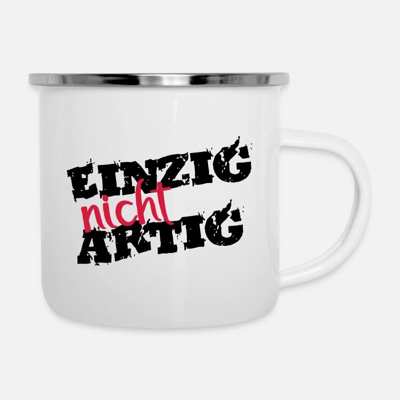 Unique Unique Funny Artig Naughty Different Motto - Camper Mug - white