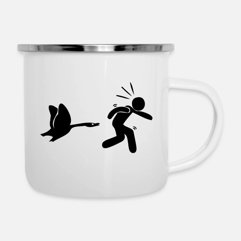 bird attack - Camper Mug - white