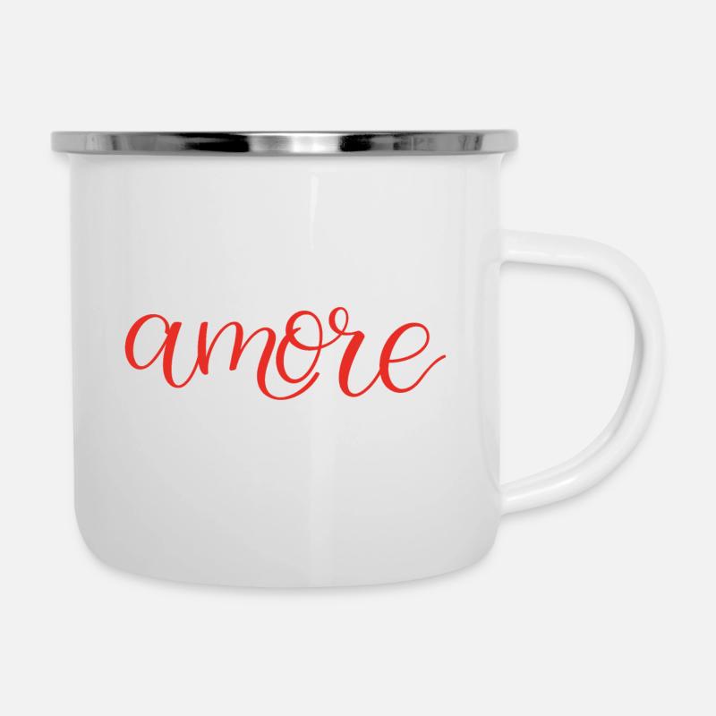 Amore - amour - Tasse émaillée - blanc