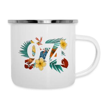 974 Flowers - Tasse émaillée - blanc - Droite