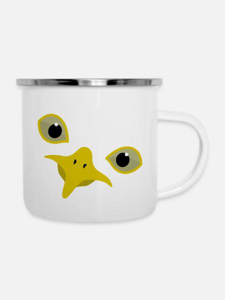 Möwe - Emaille-Tasse - Weiß