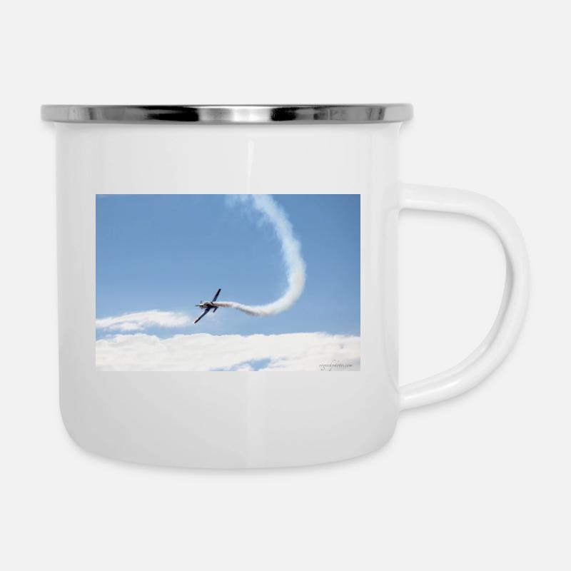 PC-7 Flieger der Schweizer Luftwaffe - Emaille-Tasse - Weiß