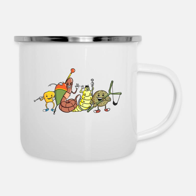 Köderbande - Emaille-Tasse - Weiß