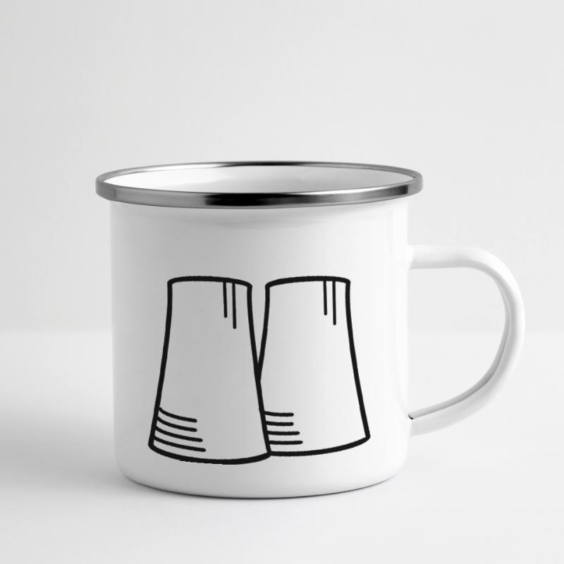 Atomic reactor (1c, line drawing) Camper Mug
