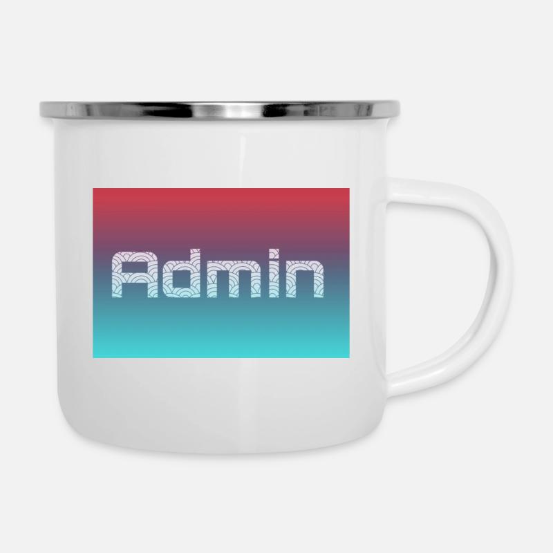 ADMIN in Color - Emaille-Tasse - Weiß