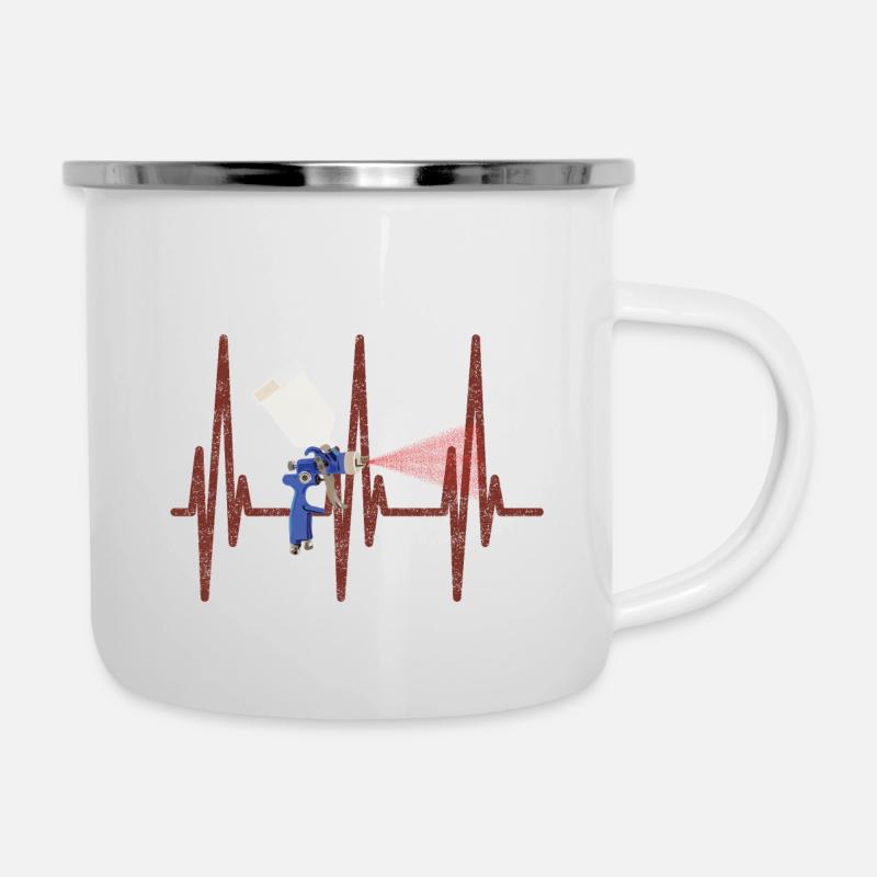 Painter Hartbeat - Camper Mug - white