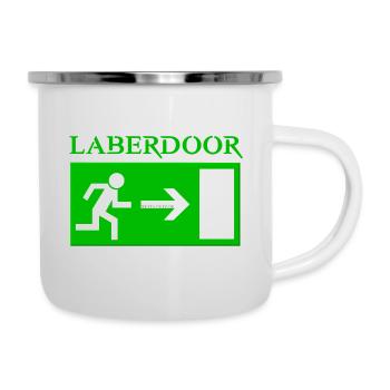 Laberdoor, Labrador, small talk not welcome - Camper Mug - white - Right