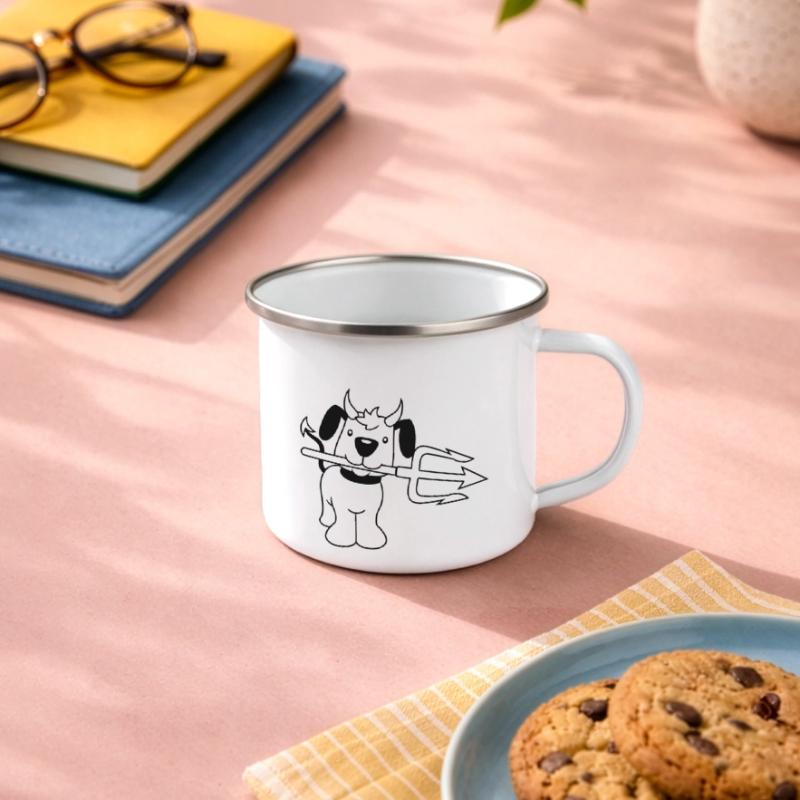 Dog Devil Satan Hell Evil Trident Horns Cool Camper Mug