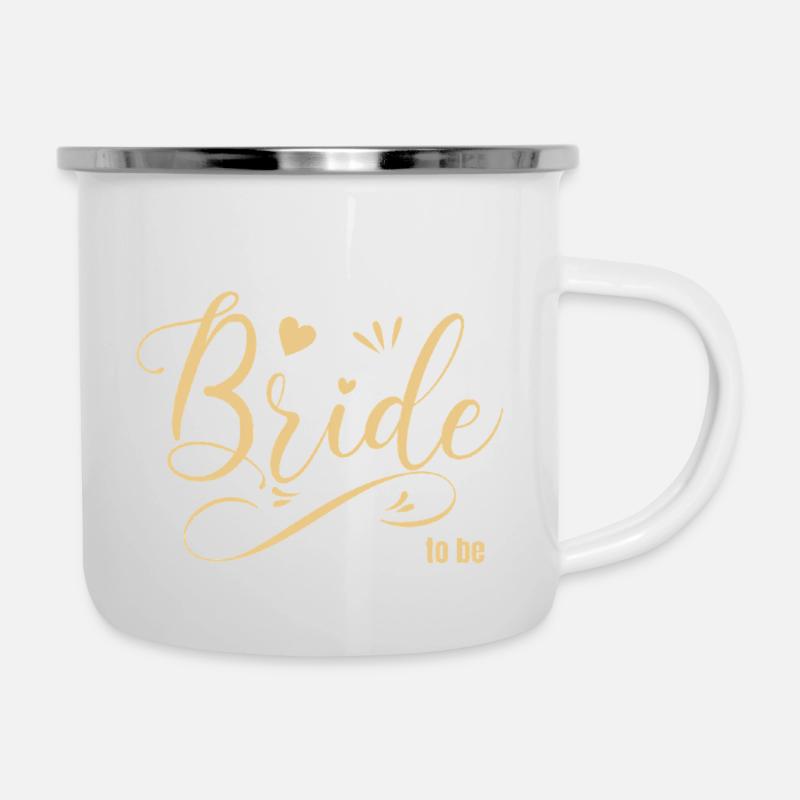 Future mariée en or - Tasse émaillée - blanc