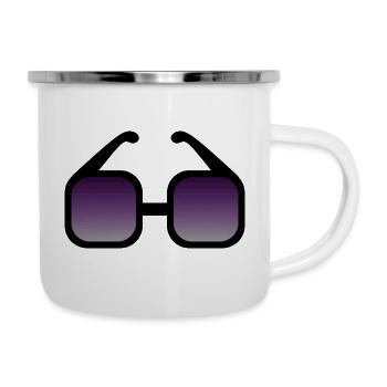 Lunettes de soleil dégradées noires - Tasse émaillée - blanc - Droite