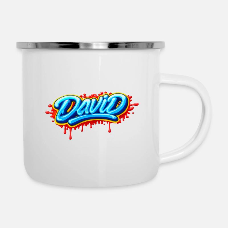 GRAFFITI NAME DAVID FOR PERFECT GIFT PRINTABLE - Camper Mug - white