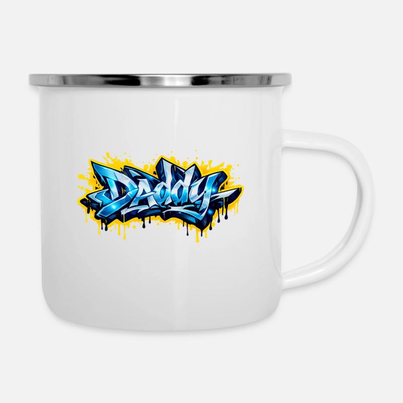 DADDY GRAFFITI NAME FOR PERFECT GIFT PRINTABLE - Camper Mug - white