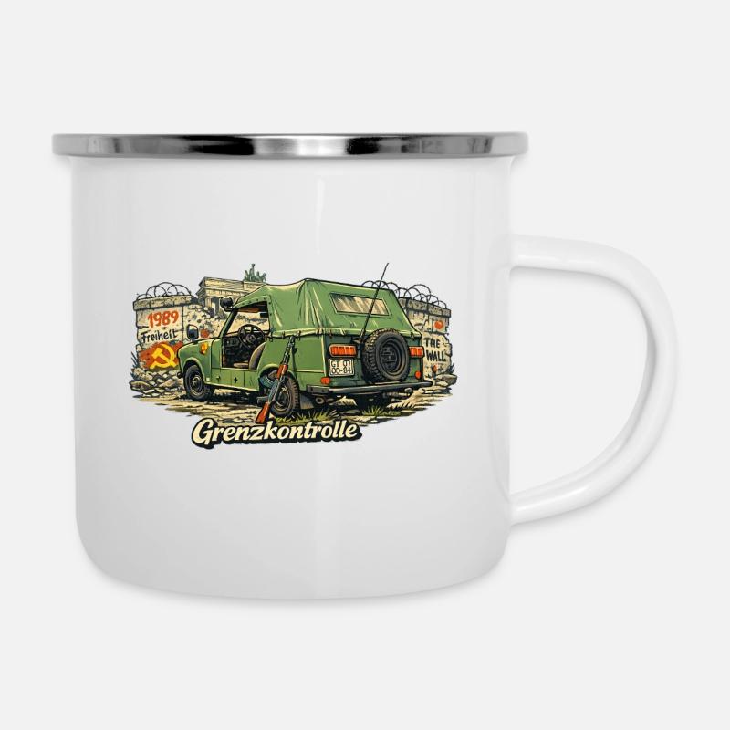 Border control - Camper Mug - white