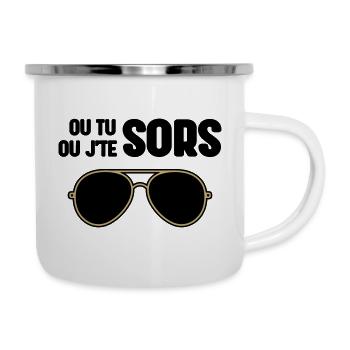 Either You Go Out or I'm Out - Claudy Focan - Camper Mug - white - Right