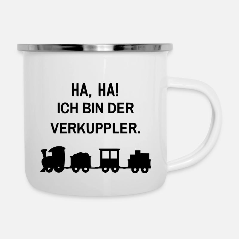 Ich bin der Verkuppler - Emaille-Tasse - Weiß