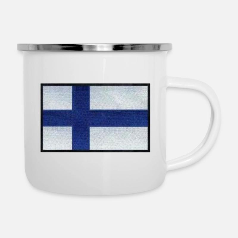 Drapeau finlande - Tasse émaillée - blanc