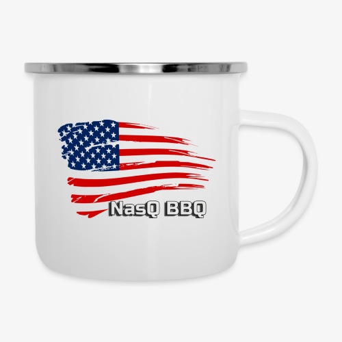 NasQ BBQ- American Flag - Emaille mok