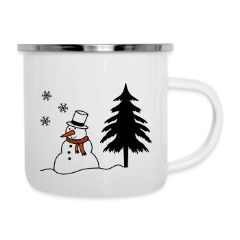 schneemann - Emaille-Tasse - Weiß - Rechts