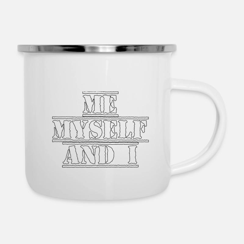 Me myself and I white / transparent. - Tasse émaillée - blanc