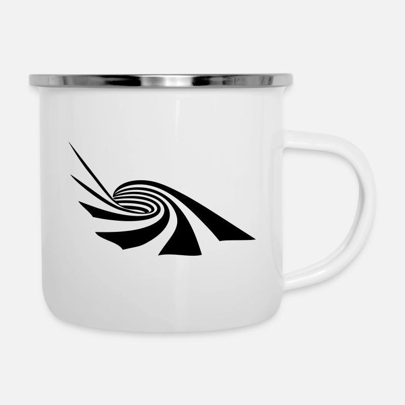 Spirale vectorielle - Tasse émaillée - blanc