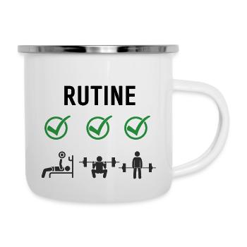 Gym Deadlifts Workout love - ma déroute de fitness de passe-temps - Tasse émaillée - blanc - Droite