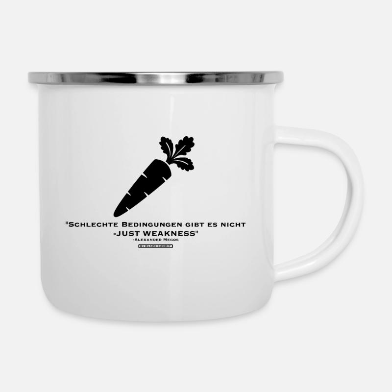 Just Weakness - Emaille-Tasse - Weiß