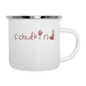 Schulkind - Emaille-Tasse - Weiß - Rechts