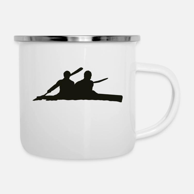 Kayak Pair black - Camper Mug - white