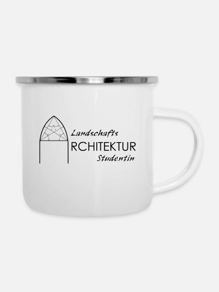 Landschaftsarchitektur Studentin 2 - Emaille-Tasse - Weiß
