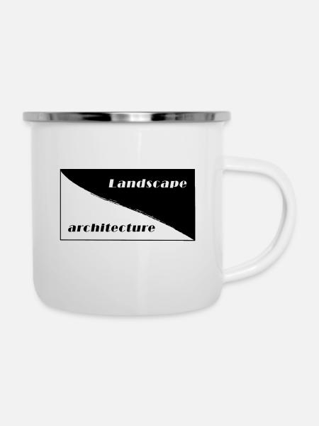 landscape architecture - Emaille-Tasse - Weiß