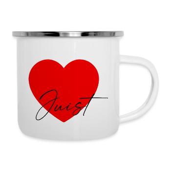 i Love Juist - Emaille-Tasse - Weiß - Rechts