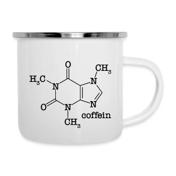 coffein - Emaille-Tasse - Weiß - Rechts