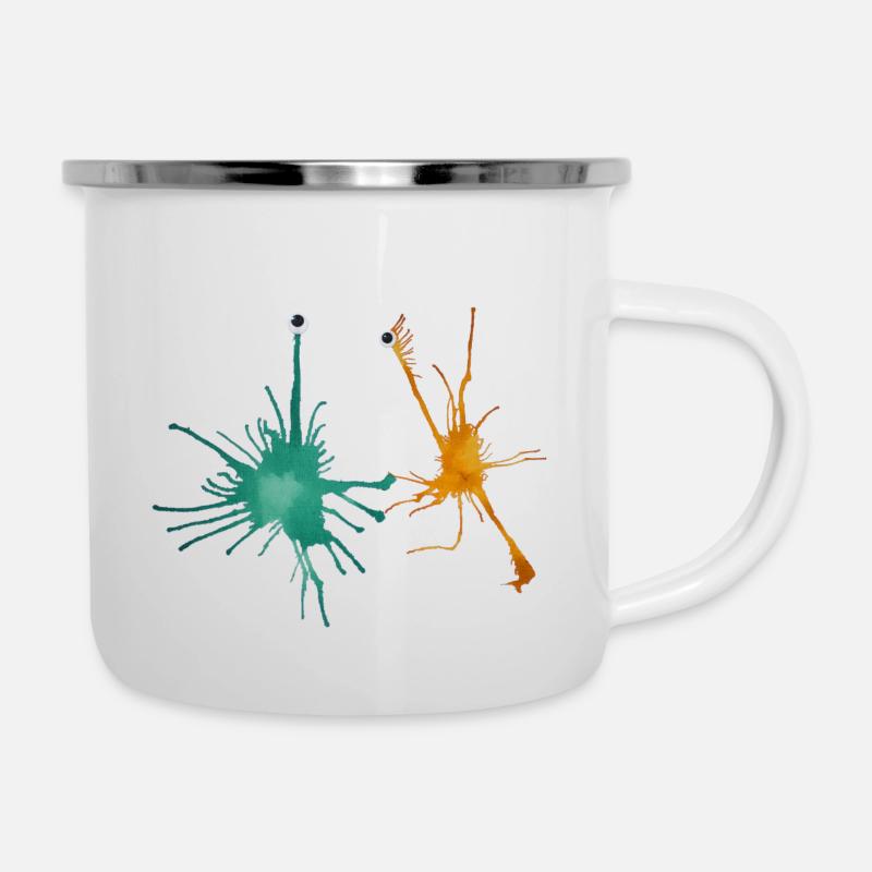 MonstRumms Freunde Nr.2 - Emaille-Tasse - Weiß