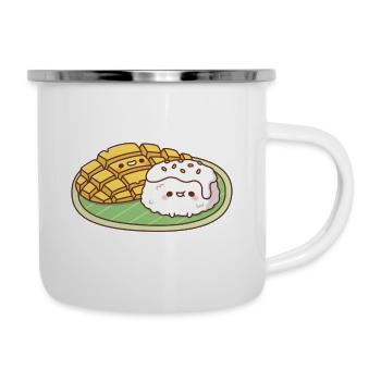 Cute Mango Sticky Rice Thai Food - Camper Mug - white - Right